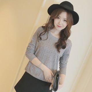 Studded Knit Pullover