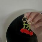 Beaded Cherry Drop Earring