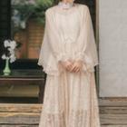 Set : Shawl Cardigan + Lace Suspender Skirt