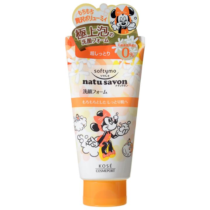 Kose - Softymo Natu Savon Face Wash Rich Moist Minnie Mouse 130g