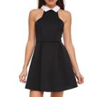 Collared Halter A-line Dress