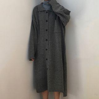 Button Midi Knit Dress