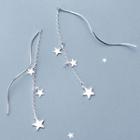 925 Sterling Silver Star Swirl Dangle Earring S925 Silver - Silver - One Size