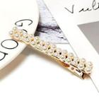 Faux-pearl Skinny Hair Clip Gold - One Size