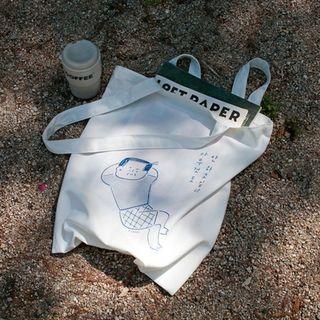 Ajassi Illustration Canvas Shopper Bag Ivory - One Size