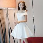 Off Shoulder A-line Party Dress