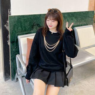 Layered Chain Sweatshirt