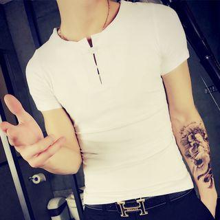 Chinese Knot Button Short-sleeve T-shirt
