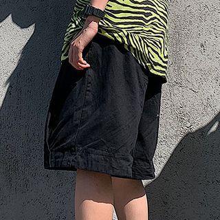 Wide-leg Shorts Black - One Size