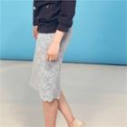Scallop-hem Laced Skirt