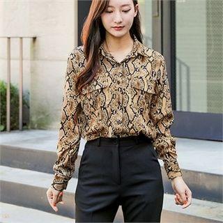 Snake-skin Patterned Blouse