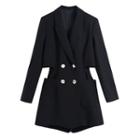 Long-sleeve Double-breasted Romper