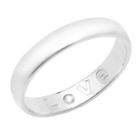 18k White Gold Engraved Love Engagement Diamond Solitaire Women Ring Band (0.01ct)