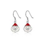 Cute Santa Earrings Silver - One Size
