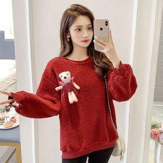 Long-sleeve Bear Accent Top