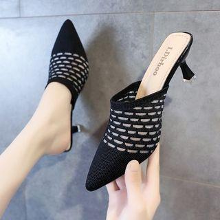 Flared Heel Mules