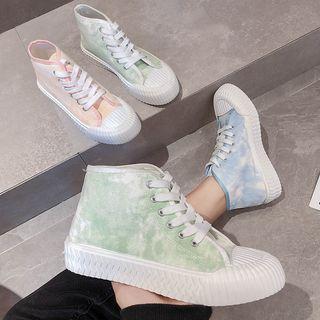 Tie-dyed High-top Sneakers