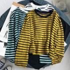 Cotton Long-sleeve Striped T-shirt