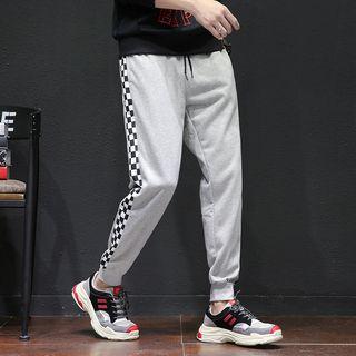 Plaid Panel Sweatpants