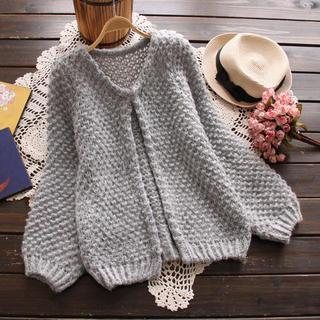 Balloon-sleeve Cardigan