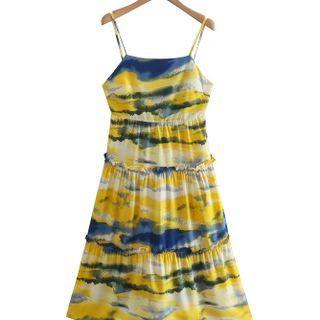 Spaghetti Strap Tie-dye Sundress