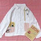 Embroidered Shirt Jacket White - One Size