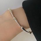 Alloy Droplet Bangle Silver - One Size