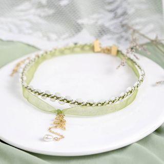 Pendant Lace Layered Choker