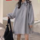 Polo Pullover Dress Gray - One Size