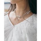 Faux-pearl Chain Swing Necklace