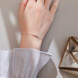 925 Sterling Silver Bead Bracelet 925 Silver - Bead - Silver - One Size