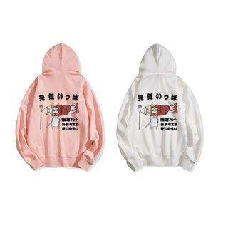 Japanese Printed Hood Sweatshirt
