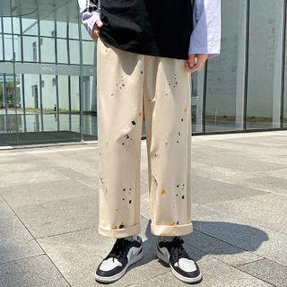 Paint Splatter Straight Leg Pants
