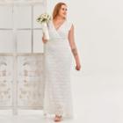 Plus Size Lace Panel V-neck Sleeveless Midi A-line Dress