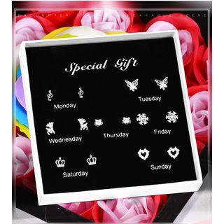 Set Of 7 Pairs: Earring