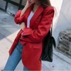 Tailored Single-breasted Blazer In Red