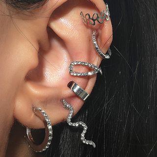 Set Of 6: Alloy Earring (various Designs) 01 - 1 Pc - Silver - One Size