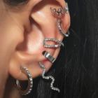 Set Of 6: Alloy Earring (various Designs) 01 - 1 Pc - Silver - One Size