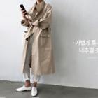 Funnel-neck Double-breasted Jacket