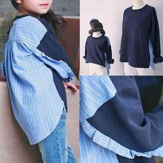 Family Matching Striped Panel Top
