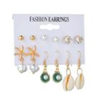 Set Of 6: Assorted Earring 1 Pair - As Shown In Figure - One Size