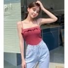 Frilled Knit Tube Top In 6 Colors