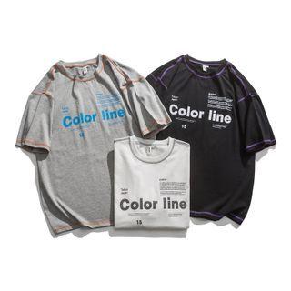 Stitch Short-sleeve Lettering T-shirt