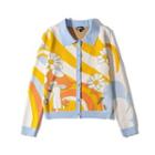 Collared Floral Pattern Cardigan