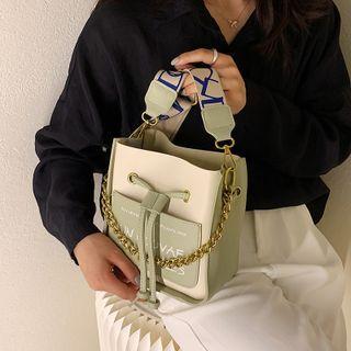 Chain Lettering Bucket Bag