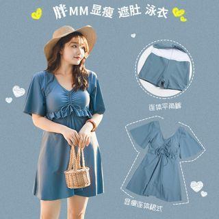 Ruffle Swim Dress / Button / Set