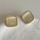 Cat Eyes Stone Stud Earring 1 Pair - Gold - One Size