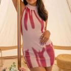 Tie-dye Mini Sheath Dress