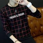 Letter Check Long-sleeve T-shirt