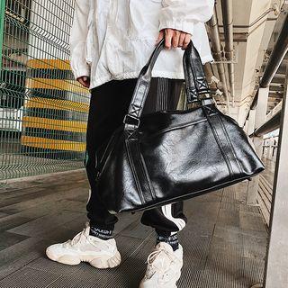 Faux Leather Carryall Bag Black - One Size